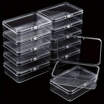 28 piezas de cajas de almacenamiento plásticas transparentes con tapa, organizadores duraderos para cosméticos, snacks, cocina, baño, dormitorio - varios tamaños para organización del hogar, canastas, contenedores y gabinetes