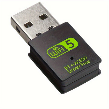 Adaptador WiFi inalámbrico USB de doble banda 600Mbps, receptor externo de red inalámbrica 2.4/5Ghz, mini dongle WiFi para PC/laptop/escritorio