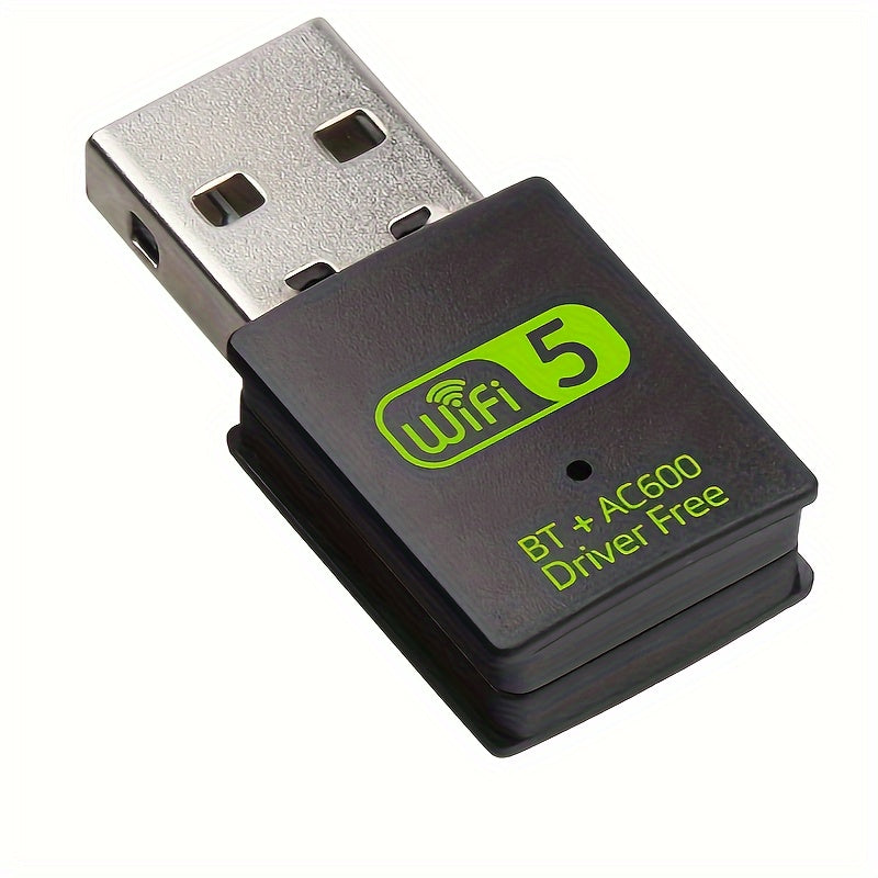 Adaptador WiFi inalámbrico USB de doble banda 600Mbps, receptor externo de red inalámbrica 2.4/5Ghz, mini dongle WiFi para PC/laptop/escritorio