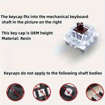 1pc Teclado mecánico con diseño de lazo creativo, tecla ABS de perfil OEM, accesorio único para computadora, regalo ideal para amigos.