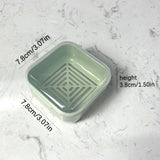 1pc Caja De Jabón Cuadrada De Plástico, Contenedor De Jabón De Viaje Con Tapa, Estuche De Jabón Portátil, Caja De Jabón Sellada A Prueba De Polvo, Plato De Jabón Con Drenaje Para Viajes, Camping, Gimnasio, Accesorios De Baño Esenciales