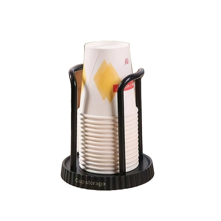 1pc Soporte de taza de papel desechable de plástico duradero, estantería de taza de escritorio, organizador de taza para el hogar, herramienta para la fácil extracción de tazas