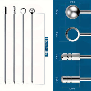 5/10/15/20/40, Palillos para cócteles, Palillos de acero inoxidable para martinis, Brochetas de metal reutilizables para aceitunas aperitivos Bloody Mary Brandied, Palillos de metal para aceitunas aperitivos frutas