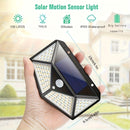 3pcs/6pcs/Luces Solares Exteriores 100 LED Super Ahorro de Energía, Luz de Seguridad con Sensor de Movimiento, Aplique de Pared con Alcance de 270°, Luces Solares Inalámbricas con 3 Modos para Jardín, Césped, Patio, Valla y Entrada