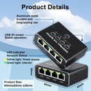 MAGIC BLOCK Repartidor de Ethernet Gigabit 1/3/4 RJ45 con alta velocidad de red y línea de alimentación USB Cat5/5e/6/7/8 conectado a múltiples dispositivos de 1000 Mbps de transferencia estable.