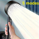 1 pieza, cabeza de ducha de alta presión de 5 modos - Montaje en pared, cabeza única, accesorio de baño multifuncional para RV, esenciales para ducharse al aire libre, esenciales para ducharse al aire libre | Diseño moderno de ducha | Cabeza de ducha dur