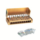 Juego de 30 limas de uñas con cabezales de lijado, caja de almacenamiento de aluminio para varios colores para satisfacer diferentes escenarios de pulido y lijado de uñas.