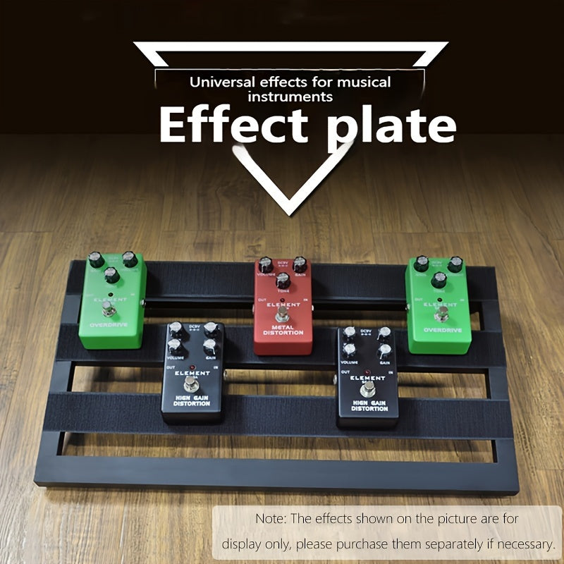 Placa de efectos para guitarra NALU en aleación de aluminio - Pedalera súper ligera con cinta mágica para fijar efectos de guitarra eléctrica - Incluye accesorios grandes para instrumentos musicales y bolsa de transporte de regalo