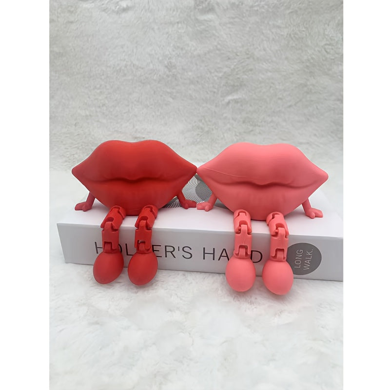 Una nueva pieza de decoración creativa de labios rojos en 3D para el hogar y el coche, perfecta como regalo para amigos en el Día de San Valentín o para arreglos de escena de bodas.