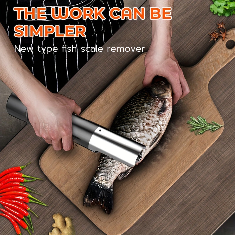 Nuevo cargador portátil para escalar pescado eléctrico, limpiador de escamas de pescado, limpiador de baterías, raspador de escamas de pescado, herramientas de cuchillo de mariscos, cocina