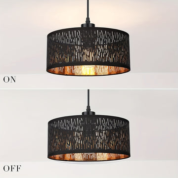 Pantalla de lámpara - Pantallas de lámpara modernas negras para luces de techo con interior dorado, pantallas de lámpara para lámparas de mesa y lámparas de pie, pantalla de lámpara colgante para dormitorio, salón, pasillo y cocina