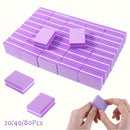 Limas de Uñas (Paquete de 20/40/80), Bloque Mini Limador para Uñas Acrílicas y Naturales, Set de Bloques de Pulido con Grano 100/180 para Manicura Profesional