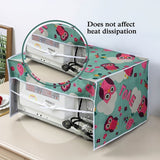 1 pieza, cubierta de polvo para microondas con diseño de gato lindo y calabaza, tejido de poliéster Oxford duradero, envuelve el horno microondas para decoración de cocina, fácil de limpiar, protege superficies y electrodomésticos, protector de electrodo