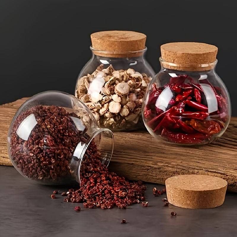 Juego de 3/6 Piezas de Tarros de Vidrio Transparente de 500ml, Recipiente Redondo Decorativo para Café, Especias, Dulces, Sal, Galletas, Condimentos y Azúcar