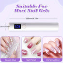 Lámpara de uñas LED mini portátil, secador de gel de uñas de secado rápido, herramienta de manicura de mano con batería de litio recargable, carga USB, sin formaldehído - Ideal para uso en casa y salón, herramienta de arte de uñas de salón|Polish de uñas