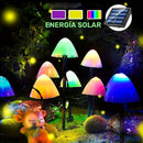 Juego de luces de hongos solares para decoración exterior, ideal para jardines, céspedes e iluminación de paisajes