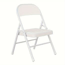 Silla Plegable Versátil con Respaldo de Cojín Suave - Portátil, Estructura de Metal para Hogar, Oficina y Uso Exterior - Ideal para Comedor, Conferencias y Bodas