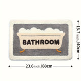 1pc Alfombra de Baño de Dibujos Animados Glamorosa - Súper Absorbente, Secado Rápido, Engrosada, Antideslizante - Alfombra de Entrada Perfecta para el Hogar