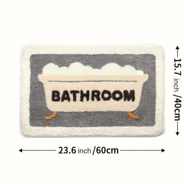1pc Alfombra de Baño de Dibujos Animados Glamorosa - Súper Absorbente, Secado Rápido, Engrosada, Antideslizante - Alfombra de Entrada Perfecta para el Hogar