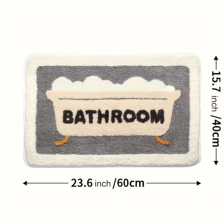 1pc Alfombra de Baño de Dibujos Animados Glamorosa - Súper Absorbente, Secado Rápido, Engrosada, Antideslizante - Alfombra de Entrada Perfecta para el Hogar