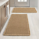 Alfombra suave para baño, diseño de tejido waffle, absorbente y antideslizante, ideal para baño, dormitorio, entrada, cocina o inodoro
