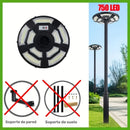 Lámpara solar redonda tipo UFO con sensor de movimiento, control remoto, acabado pulido para villas, comunidades y plazas, lámpara de jardín