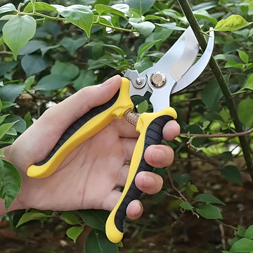 1pc Tijeras de Podar de Jardín Ergonómicas de Acero Inoxidable – Corte Afilado y Suave, Mango de Agarre Cómodo, Herramienta de Recorte Multifuncional para Jardinería (Amarillo/Naranja/Verde), Herramienta de Podar para Jardín | Herramientas de Jardín Ergo