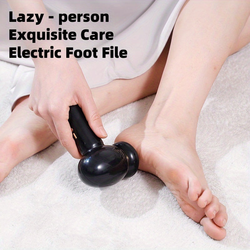 1 pieza, limpiador de pies eléctrico, recargable, limpiador de pies, molinillo de pies, eliminador de pies, 2 cabezas de rodillo y control de 2 velocidades, adecuado para beige duro/blando, herramienta de pedicura portátil con sensor de presión automátic
