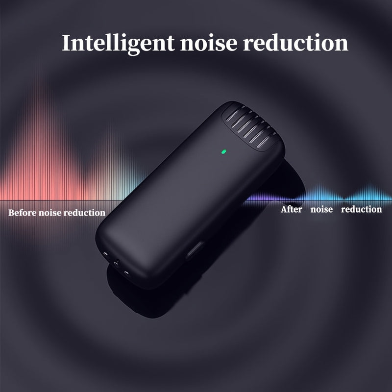 Micrófono de solapa inalámbrico de alta calidad, reducción inteligente de ruido, enchufar y usar, interfaz Tipo-C, adecuado para la mayoría de los dispositivos principales, como teléfonos móviles, computadoras, Vlogs, Facebook, Youtube, ideal para grabac