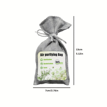 3/5/12 piezas de bolsas de purificación del aire de carbón de bambú de alta calidad | Multiusos para zapatos, armarios, dormitorios, coches, baños, cocinas y sótanos | Carbono activado natural | No se necesita electricidad, bolsas de purificación para el