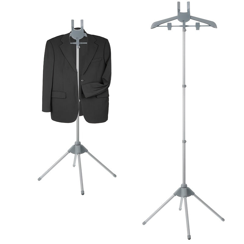 Soporte de tabla de planchar plegable de altura ajustable - Accesorio de vaporizador de ropa de aluminio de alta resistencia con estabilidad de 3 puntos, diseño que ahorra espacio para uso doméstico y profesional, accesorios para planchar ropa, construcc