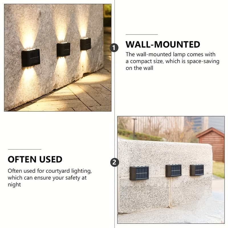 Paquete de 4 Luces Solares LED con Opciones Cálidas/Frías para Acampar al Aire Libre, Patio, Calle, Paisaje, Jardín, Decoraciones de Boda, Resistentes al Salpicadero IP44