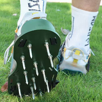 2 zapatos de jardinería con clavos - Zapatos inflables de plástico duraderos para césped y jardín, herramienta de aeración manual para un riego eficiente y la erosión del suelo, herramientas de jardinería | Diseño de zapatos inflables | Zapatos de plásti