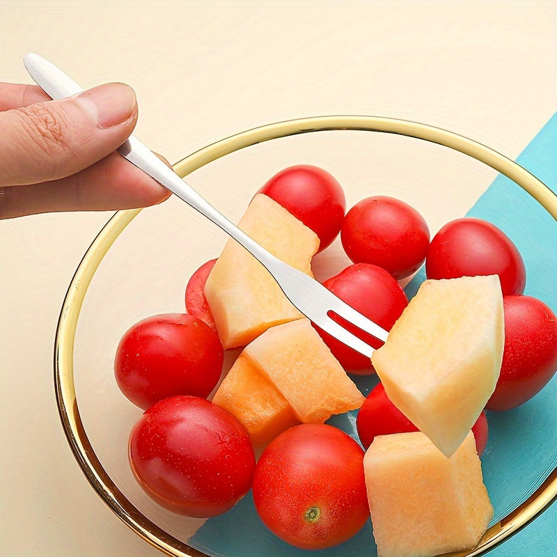 10/20/50 piezas Juego de tenedores de postre de acero inoxidable, tenedores de pastel modernos, tenedores para ensalada de frutas, utensilios de cocina reutilizables, para uso doméstico y en restaurantes