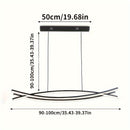 Iluminación Colgante de Lujo Moderna|Lámpara Lineal Suspendida|Fijación LED Regulable 3000K-6500K|Iluminación para Islas en Aluminio|para Comedores, Salones y Aislamientos
