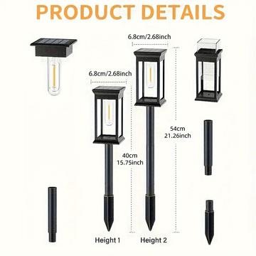 Luces solares para exteriores, decoración de patio de jardín y sendero, luces solares duraderas y brillantes IP44 para exteriores.