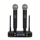 Sistema de micrófonos inalámbricos dual profesional LMBGM con receptor portátil - Conector XLR, control de volumen, ideal para karaoke en casa, presentaciones en vivo y regalos, micrófono inalámbrico portátil | Herramienta de audio versátil | Micrófono d