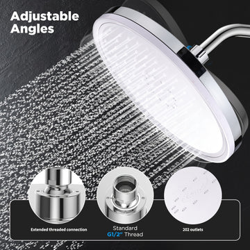 1pc Cabezal de Ducha de Alta Presión con Diseño Circular de Lluvia - Montaje Colgante en Plástico Duradero para una Experiencia Relajante, Accesorios de Baño