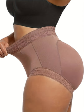 Bragas moldeadoras de cintura alta para mujer, con efecto levanta glúteos y reductor de abdomen, mezcla de 48% elastano/52% nailon, ropa interior sin costuras para estómago plano y adelgazamiento de muslos, solo lavado a mano