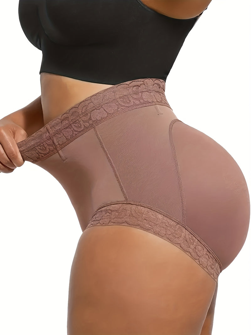 Bragas moldeadoras de cintura alta para mujer, con efecto levanta glúteos y reductor de abdomen, mezcla de 48% elastano/52% nailon, ropa interior sin costuras para estómago plano y adelgazamiento de muslos, solo lavado a mano