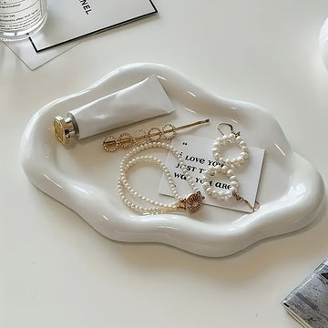 1 pieza de bandeja elegante de joyería de resina con diseño floral - Ideal para relojes, anillos y pulseras, regalo perfecto para cumpleaños, fiestas y aniversarios, caja de regalo de joyería