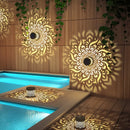 Linterna Solar para Valla Exterior - Lámpara de Metal IP65, Ideal para Jardín/Pasillos/Paredes/Decoración del Hogar con 26 Ambientes Festivos