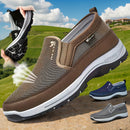 Tenis casuales para hombre, diseño cómodo sin cordones con parte superior de tela transpirable, punta redonda, suela sintética, ideales para uso diario y correr - Zapatos de estilo urbano para todas las estaciones