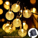 Luces solares de cuerda - 20/50/100 LED con 8 modos de iluminación, control de botón, plástico duradero, ideales para jardín, camping, fiestas, Navidad y decoración de patios, luces decorativas