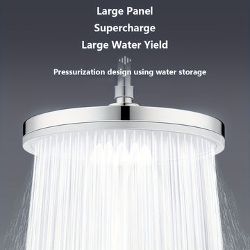 1pc Cabezal de Ducha Circular con 6 Modos de Rociado, Diseño Colgante Ajustable, Plástico Duradero y Ahorrador de Agua para Baños Modernos