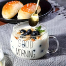 Taza de vidrio versátil - Resistente al calor, apta para microondas, ideal para café, jugo y leche - Regalo perfecto para familia y amigos