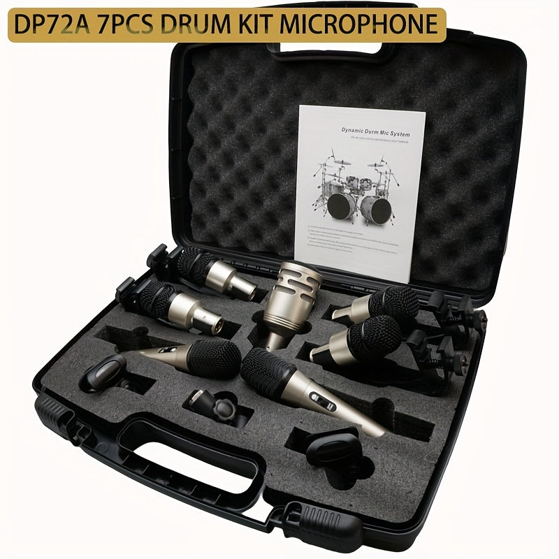 Micrófono Profesional para Batería, Micrófono de Batería Serie Profesional: Captador de Rendimiento para Instrumento de Batería de Percusión