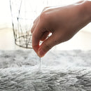 1pc Alfombra de Área Ultra-Suave y Peluda con Base Antideslizante - Poliéster Gris Claro Acogedor, Lavable a Mano, Alfombra de Peluche Rectangular para Decoración de Dormitorio y Sala de Estar, Alfombras para Sala de Estar