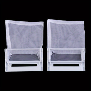 2 Piezas de Bolsas Filtros para Lavadora - Recolector de Agua No Eléctrico con Marco Desmontable, Malla Duradera para Prevenir Residuos y Pelusas, Compatible con la Mayoría de Lavadoras Estándar, Accesorio para Lavadora, Diseño Funcional, Malla de Alta C