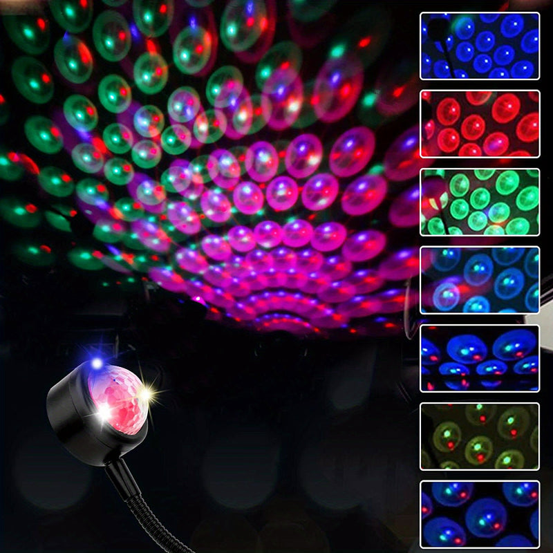 Lámpara De Iluminación De Escenario De Fiesta Con Control De Sonido, Lámpara De Atmósfera Podrida, Lámpara De Proyección De Ritmo De Música Para El Hogar Con USB, Lámpara De Bola Mágica LED Para Coche